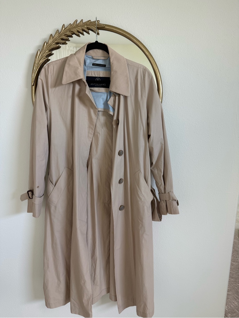 Schneider’s Classic Beige Trench Coat - Picture 2 of 7